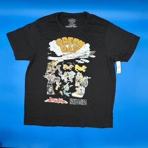 Green Day Dookie Madness Black Graphic T Shirt Mens XL